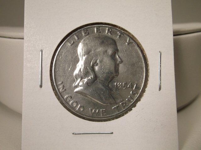 1954 D US Silver Franklin Half Dollar (1 of 1)