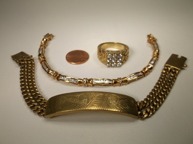 Stamped 14k Jewelry Lot Bracelets Ring "READ" (1 of 4)