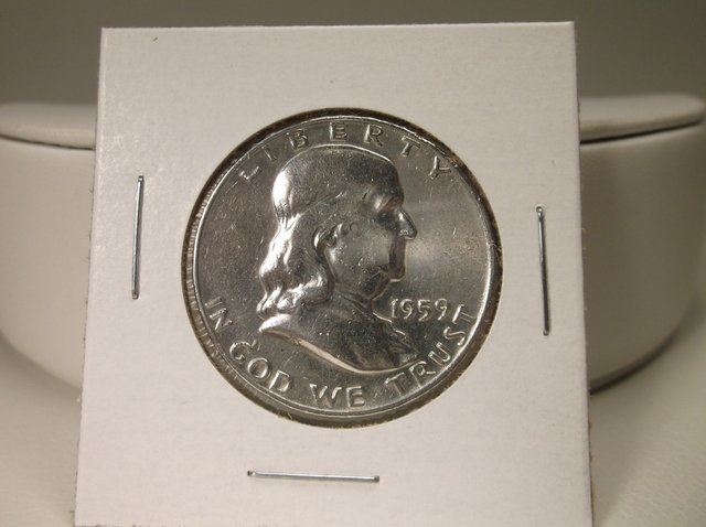 1959 US Silver Franklin Half Dollar (1 of 1)