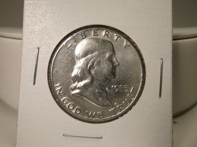 1953 D US Silver Franklin Half Dollar (1 of 1)