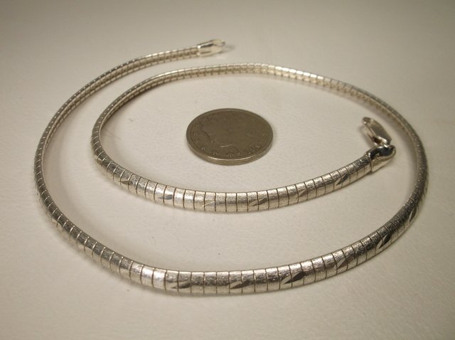 Nice Heavy Sterling Silver Thick necklace 16" (1 of 1)