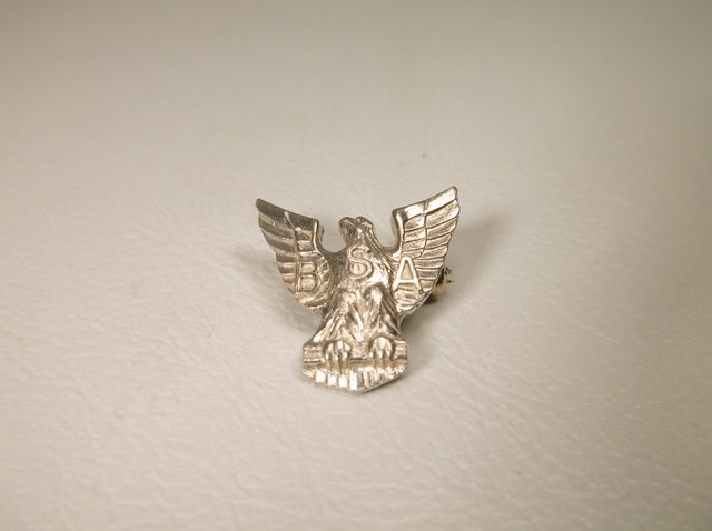 Antique Sterling Silver Boy Scouts Eagle Pin (1 of 1)