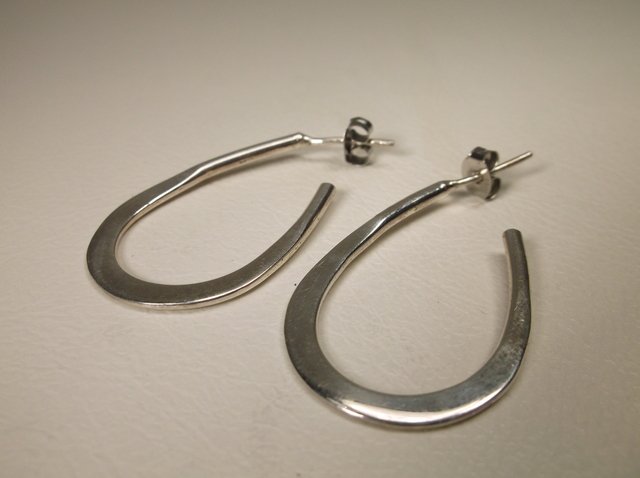 Nice Heavy Sterling Silver Earrings (1 of 1)