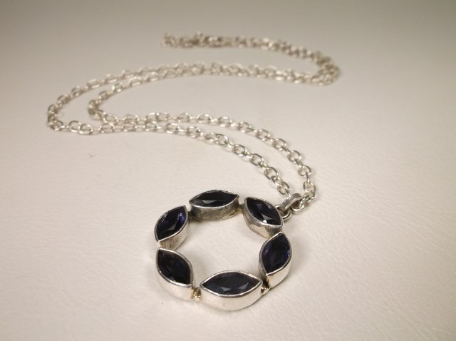 Beautiful Sterling Silver Amethyst Necklace (1 of 1)