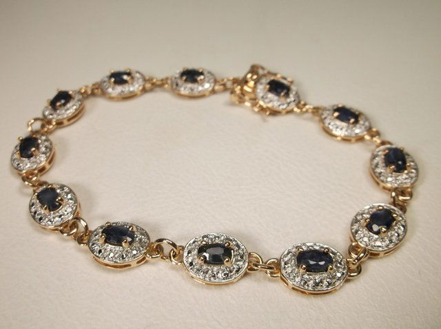 Stunning Gold Over Sterling Sapphire Bracelet (1 of 3)