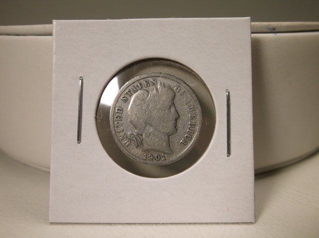 1901 US Silver Barber Dime (1 of 1)