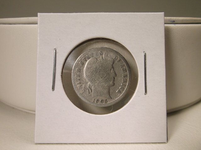 1905 US Silver Barber Dime (1 of 1)