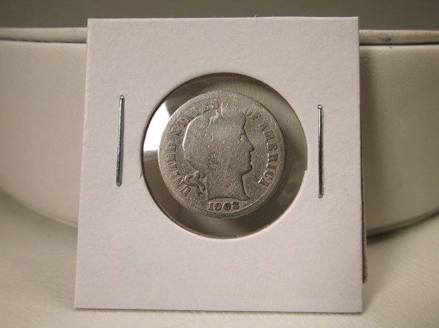 1902 US Silver Barber Dime (1 of 1)