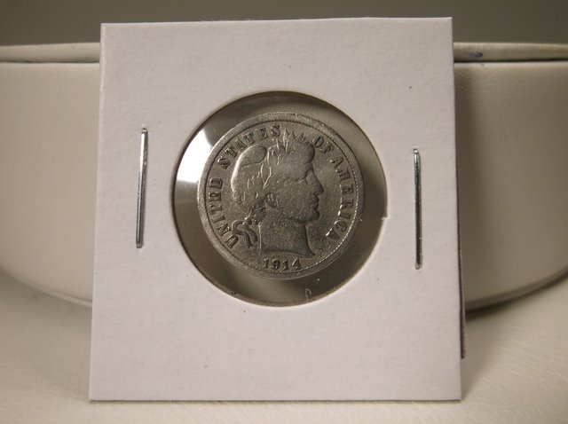 1914 US Silver Barber Dime (1 of 1)