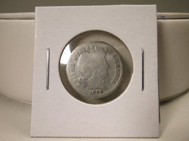 1898 US Silver barber Dime (1 of 1)
