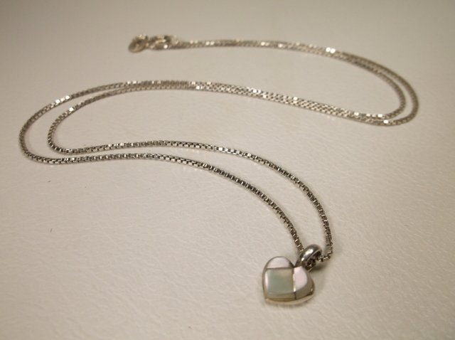 Nice Sterling Silver MOP Necklace (1 of 1)