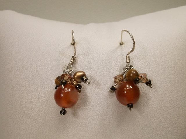 Beautiful Sterling Silver Gemstone Dangle Earrings (1 of 1)