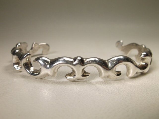 Beaut Sup Heavy Sterling Silver Navajo Cuff Bracelet F (1 of 2)