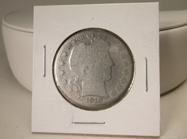 1910 US Silver Barber Half Dollar (1 of 1)