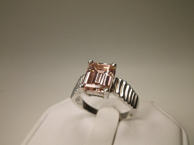 Beautiful Sterling Silver Pink Tourmaline Ring 9.5 (1 of 1)