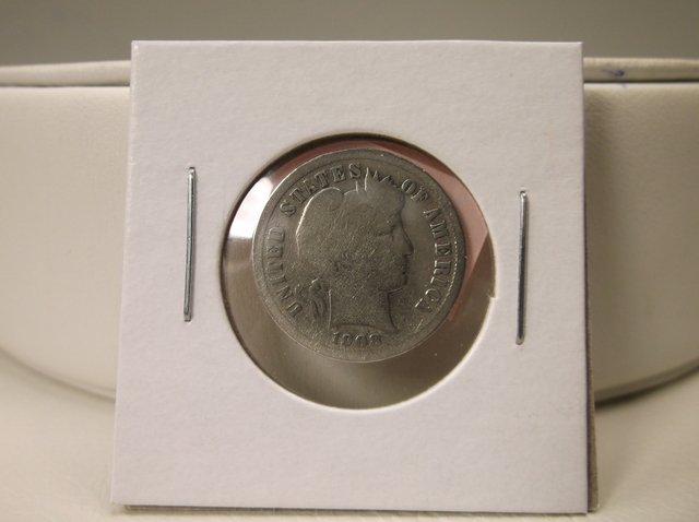 1908 US Silver Barber Dime (1 of 1)