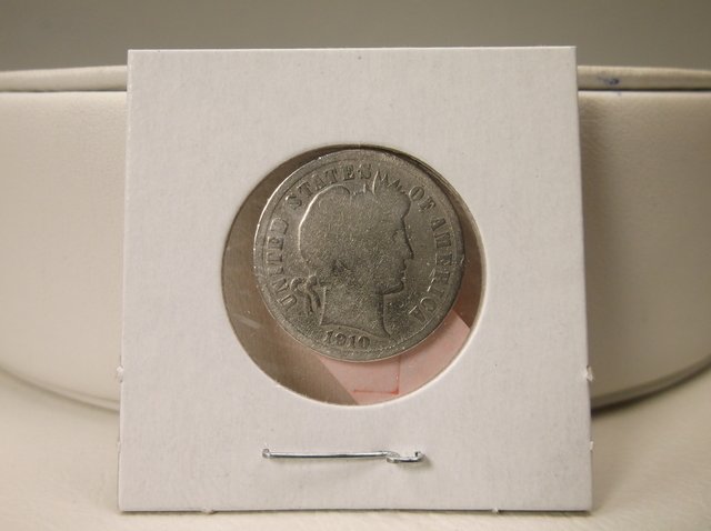1910 US Silver Barber Dime (1 of 1)