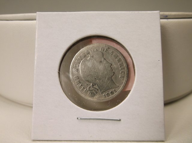 1901 US Silver Barber Dime (1 of 1)