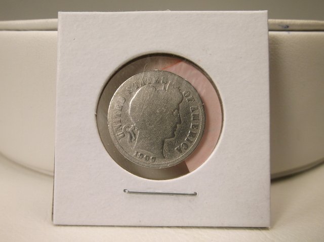 1909 US Silver Barber Dime (1 of 1)