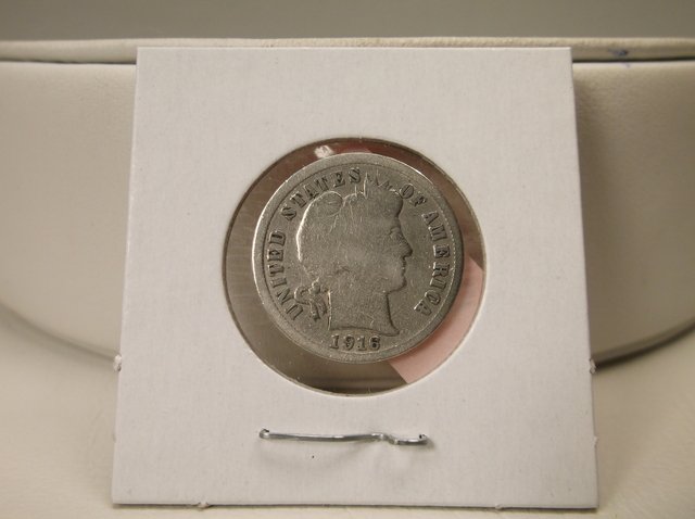 1916 US Silver Barber Dime (1 of 1)