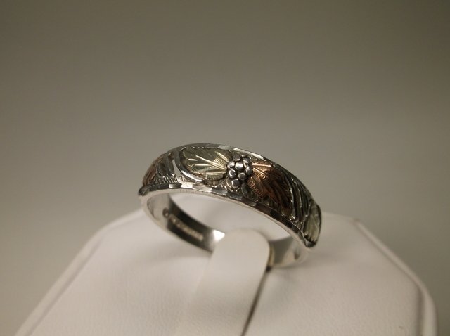 Beautiful Sterling Silver 10kt Gold Mens Ring 11.5 (1 of 1)