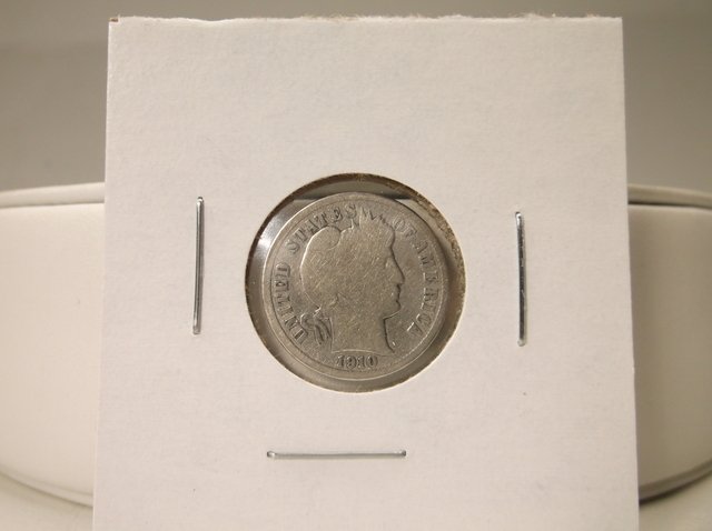 1910 US Silver Barber Dime (1 of 1)