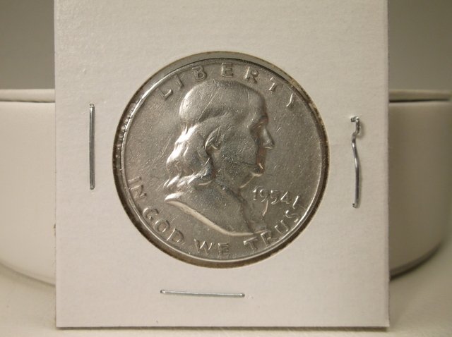 1954 D US Silver Franklin Half Dollar (1 of 1)