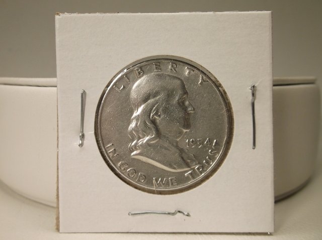 1954 D US Silver Franklin Half Dollar (1 of 1)