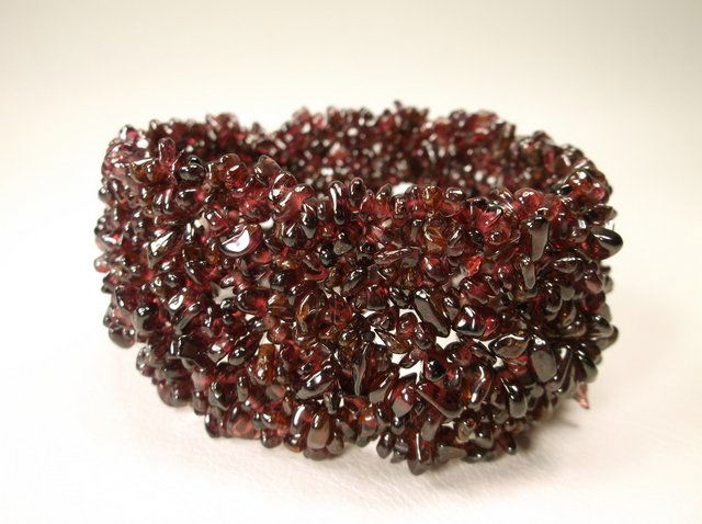 Gorgeous Genuine Garnet Bracelet (1 of 2)