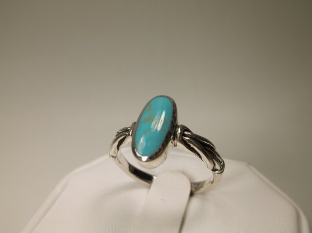 Gorgeous Sterling Silver Turquoise mens Ring 9 (1 of 1)