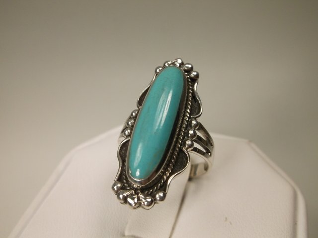 Stunning Sterling Silver Turquoise Ring 7 (1 of 1)