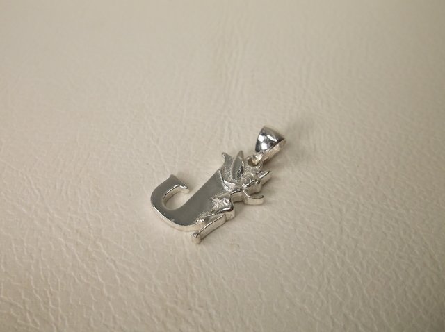 Nice Sterling Silver Disney Tinkerbell J Charm (1 of 1)