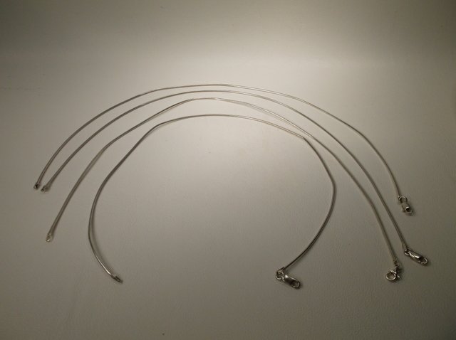 4 Heavy Sterling Silver Thick Chain Necklaces 16" & Up (1 of 2)