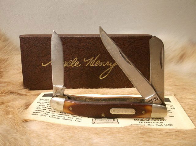 1950s Nice Schrade Old Timer Pocket Knife In Box (1 of 1)