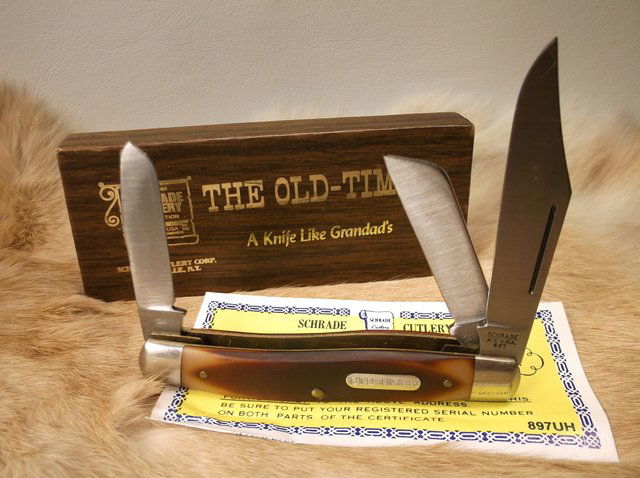 1950s Nice Schrade Old Timer Pocket Knife In Box (1 of 1)