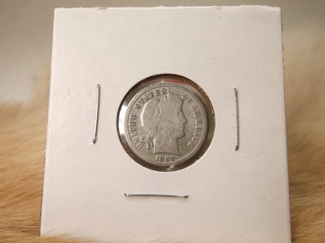 1899 US Silver Barber Dime (1 of 1)
