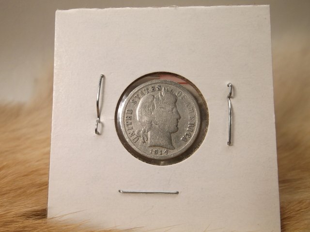 1914 US Silver Barber Dime (1 of 1)