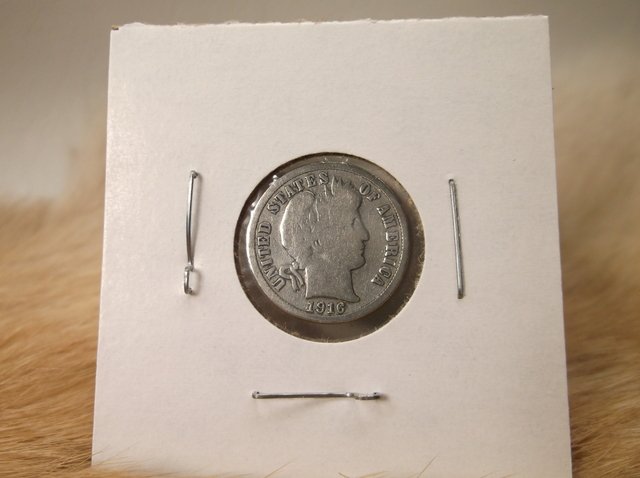 1916 US Silver Barber Dime (1 of 1)