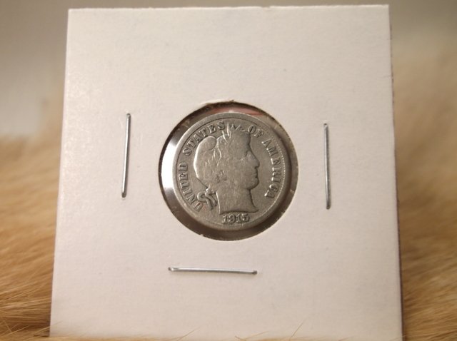 1915 US Silver Barber Dime (1 of 1)