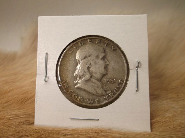 1951 D US Silver Franklin Half Dollar (1 of 1)