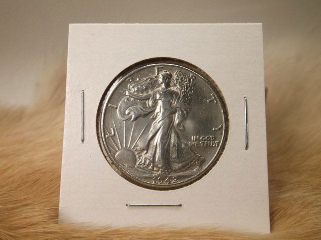 1942 US Silver Walking Liberty Half Dollar (1 of 1)