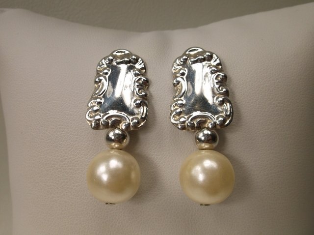 Nice vintage Sterling Silver Drop Earrings (1 of 1)