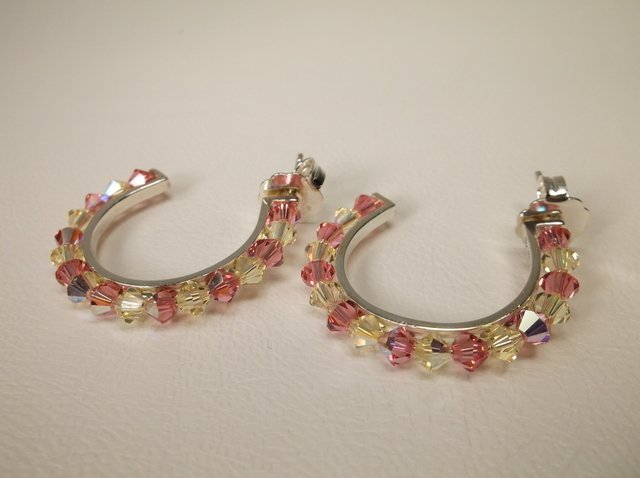 Beautiful Large Sterling Silver Earrings (1 of 1)