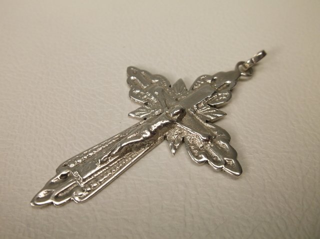 Beautiful Large Sterling Silver Cross Pendant Antique (1 of 1)