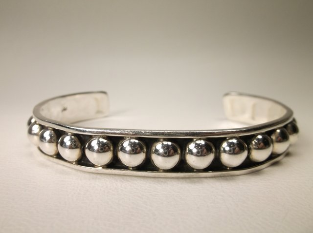 Beaut Sup Heavy Sterling Silver Bracelet Southwest (1 of 2)