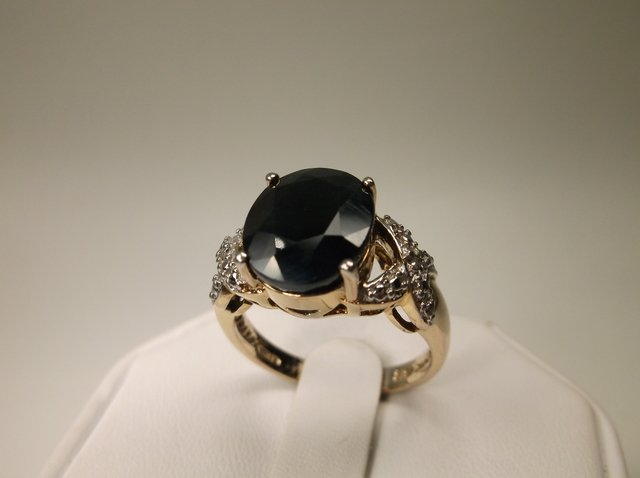 Gorg Gold Over Sterling Gen Diamond Sapphire Ring 9 (1 of 1)