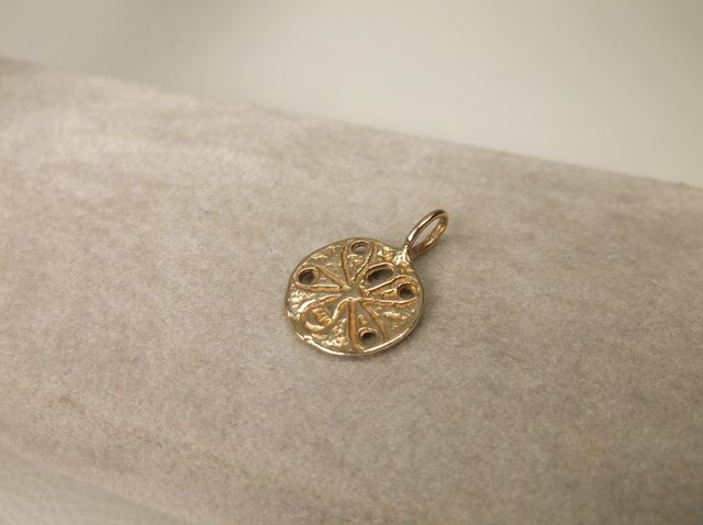 Beautiful 14kt Gold Sand Dollar Pendant (1 of 1)
