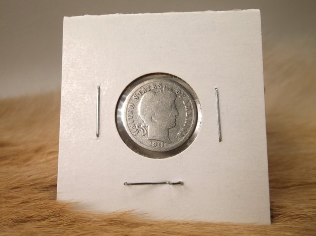 1911 D US Silver Barber Dime (1 of 1)