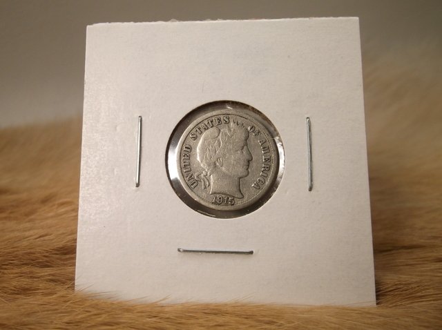1915 US Silver Barber Dime (1 of 1)
