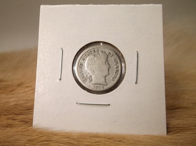 1914 US Silver barber Dime (1 of 1)